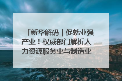 新华解码｜促就业强产业！权威部门解析人力资源服务业与制造业融合发展试点