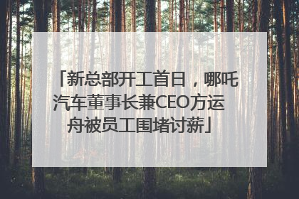 新总部开工首日，哪吒汽车董事长兼CEO方运舟被员工围堵讨薪
