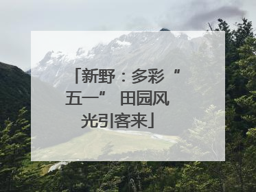 新野：多彩“五一” 田园风光引客来