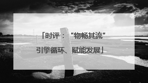 时评：“物畅其流”引擎循环、赋能发展