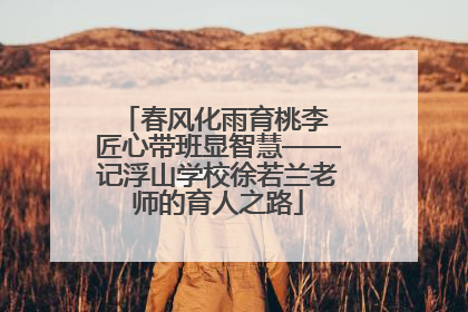 春风化雨育桃李 匠心带班显智慧——记浮山学校徐若兰老师的育人之路