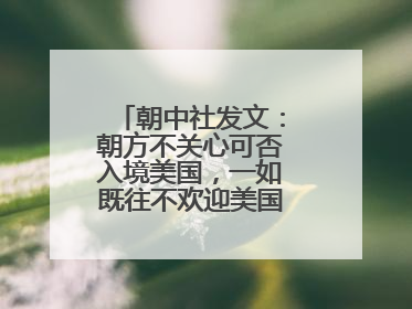 朝中社发文：朝方不关心可否入境美国，一如既往不欢迎美国人入境朝鲜