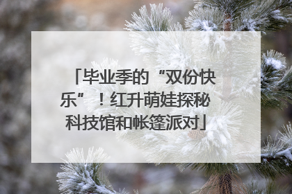 毕业季的“双份快乐”！红升萌娃探秘科技馆和帐篷派对