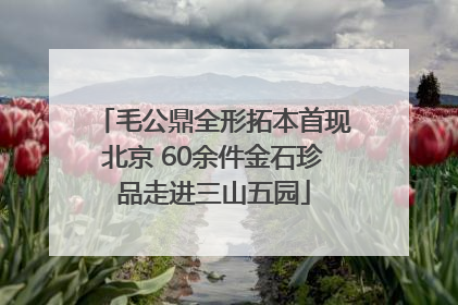 毛公鼎全形拓本首现北京 60余件金石珍品走进三山五园