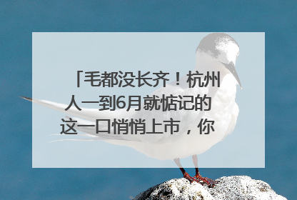 毛都没长齐！杭州人一到6月就惦记的这一口悄悄上市，你打算尝鲜吗？