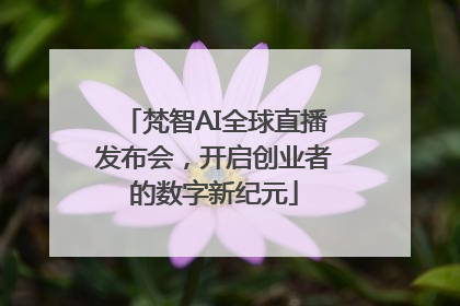 梵智AI全球直播发布会，开启创业者的数字新纪元