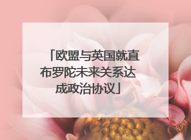 欧盟与英国就直布罗陀未来关系达成政治协议