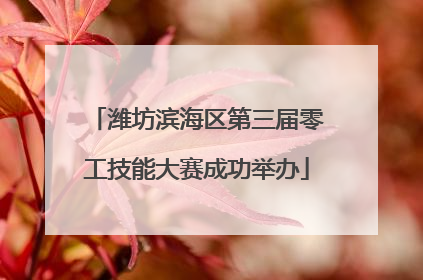 潍坊滨海区第三届零工技能大赛成功举办