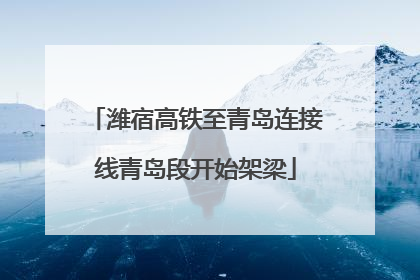 潍宿高铁至青岛连接线青岛段开始架梁