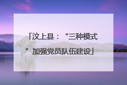 汶上县：“三种模式”加强党员队伍建设