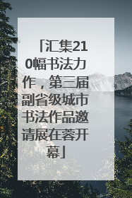 汇集210幅书法力作，第三届副省级城市书法作品邀请展在蓉开幕