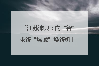 江苏沛县：向“智”求新“煤城”焕新机