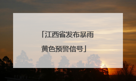 江西省发布暴雨黄色预警信号