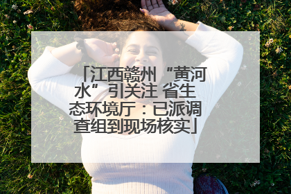 江西赣州“黄河水”引关注 省生态环境厅：已派调查组到现场核实