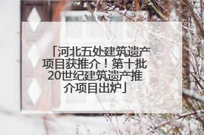 河北五处建筑遗产项目获推介！第十批20世纪建筑遗产推介项目出炉
