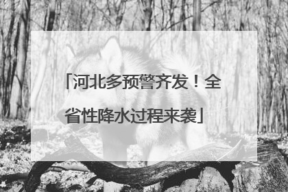 河北多预警齐发！全省性降水过程来袭