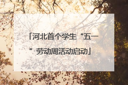 河北首个学生“五一”劳动周活动启动