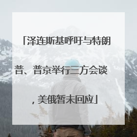 泽连斯基呼吁与特朗普、普京举行三方会谈，美俄暂未回应
