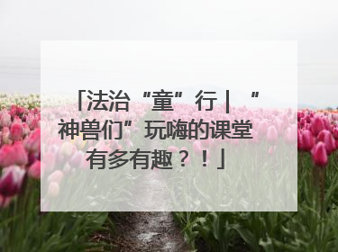 法治“童”行｜“神兽们”玩嗨的课堂有多有趣？！