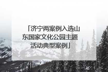 济宁两案例入选山东国家文化公园主题活动典型案例
