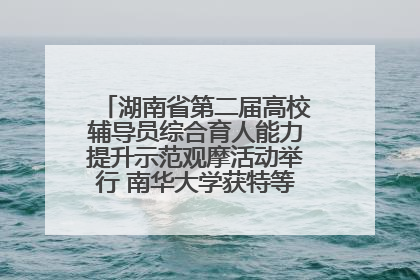 湖南省第二届高校辅导员综合育人能力提升示范观摩活动举行 南华大学获特等奖和一等奖
