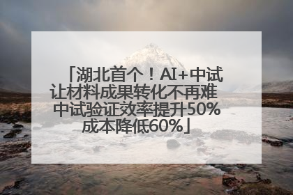 湖北首个！AI+中试让材料成果转化不再难 中试验证效率提升50%成本降低60%