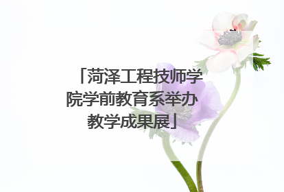 菏泽工程技师学院学前教育系举办教学成果展