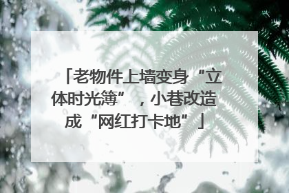 老物件上墙变身“立体时光簿”，小巷改造成“网红打卡地”
