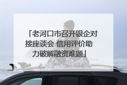 老河口市召开银企对接座谈会 信用评价助力破解融资难题
