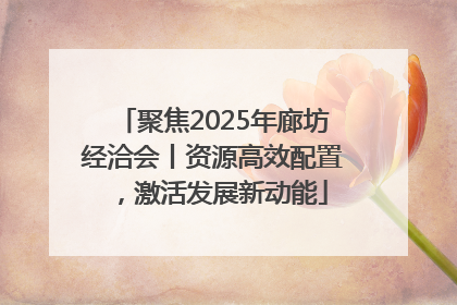 聚焦2025年廊坊经洽会丨资源高效配置，激活发展新动能