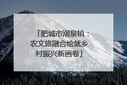 肥城市潮泉镇：农文旅融合绘就乡村振兴新画卷