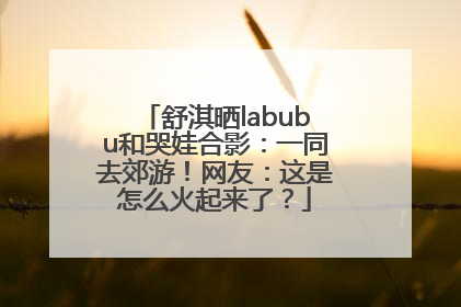 舒淇晒labubu和哭娃合影：一同去郊游！网友：这是怎么火起来了？
