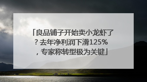 良品铺子开始卖小龙虾了？去年净利润下滑125%，专家称转型极为关键