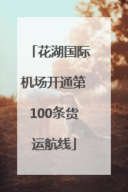 花湖国际机场开通第100条货运航线