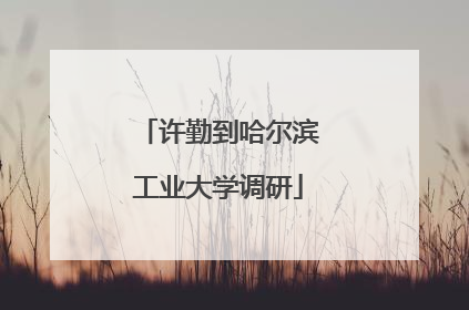 许勤到哈尔滨工业大学调研