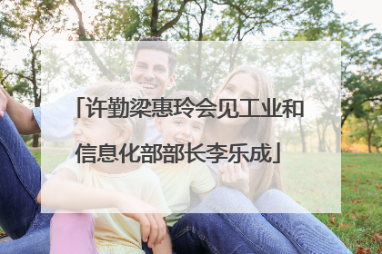 许勤梁惠玲会见工业和信息化部部长李乐成