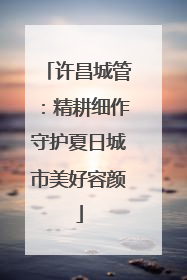 许昌城管：精耕细作守护夏日城市美好容颜