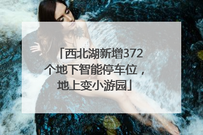 西北湖新增372个地下智能停车位，地上变小游园