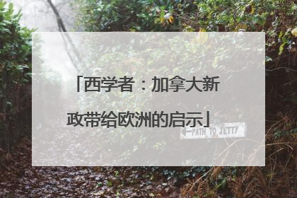 西学者：加拿大新政带给欧洲的启示
