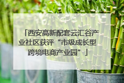 西安高新配套云汇谷产业社区获评“市级成长型跨境电商产业园”