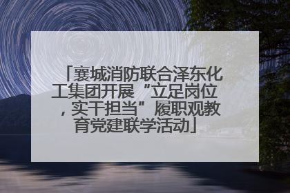 襄城消防联合泽东化工集团开展“立足岗位，实干担当”履职观教育党建联学活动