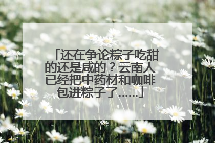 还在争论粽子吃甜的还是咸的？云南人已经把中药材和咖啡包进粽子了……