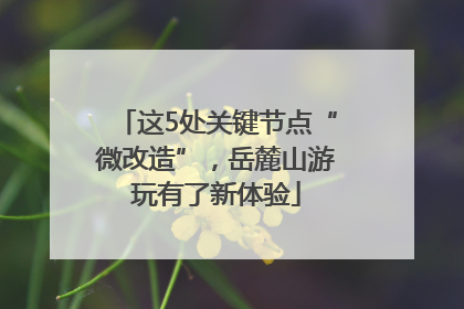 这5处关键节点“微改造”，岳麓山游玩有了新体验