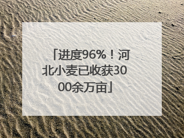 进度96%！河北小麦已收获3000余万亩
