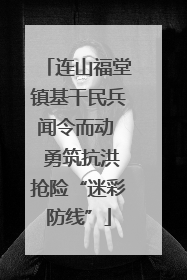 连山福堂镇基干民兵闻令而动  勇筑抗洪抢险“迷彩防线”