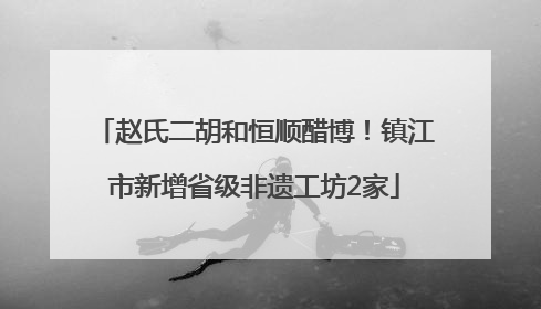 赵氏二胡和恒顺醋博！镇江市新增省级非遗工坊2家