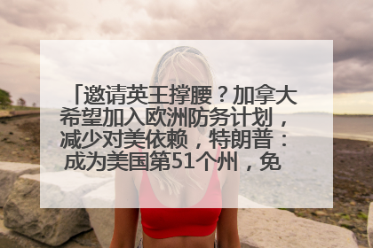 邀请英王撑腰？加拿大希望加入欧洲防务计划，减少对美依赖，特朗普：成为美国第51个州，免费用“金穹”