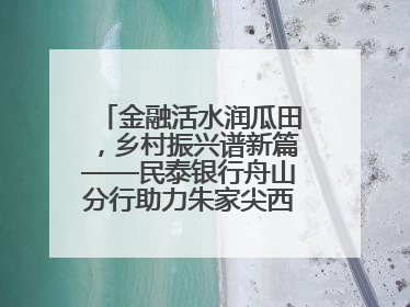 金融活水润瓜田，乡村振兴谱新篇——民泰银行舟山分行助力朱家尖西瓜甜蜜升级