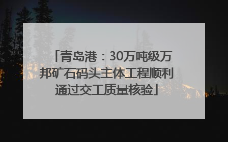 青岛港：30万吨级万邦矿石码头主体工程顺利通过交工质量核验