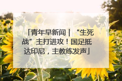 青年早新闻｜“生死战”主打进攻！国足抵达印尼，主教练发声